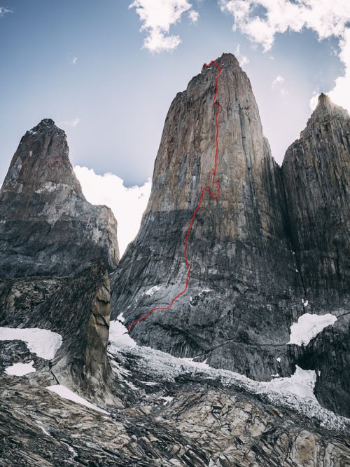 Topo cesty Riders on the storm in Torres del Paine