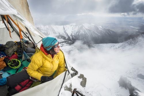 Ines Papert odpov na zvsnm lku 600 mestr nad zem v cest Riders on the storm v Torres del Paine