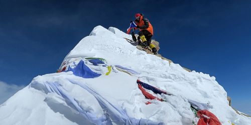 Na vrcholu Manaslu, foto: Pavel Bm