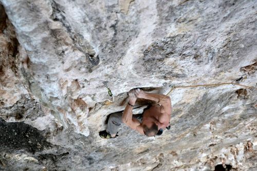 Sardinie - KAREL IV. 7b v grotta dei Colombi
